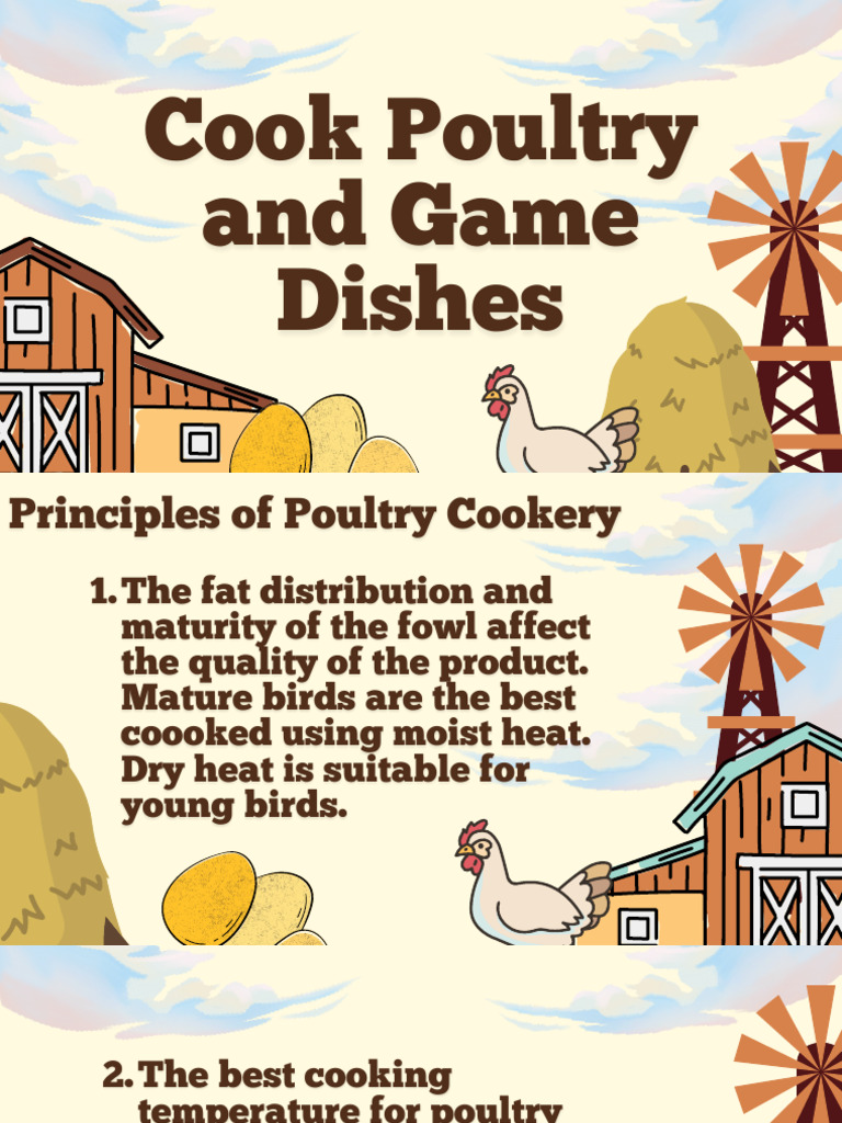 Cook Poultry and Game Dishes | PDF | Poultry | Cooking