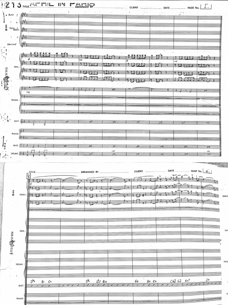 April in Paris Score | PDF