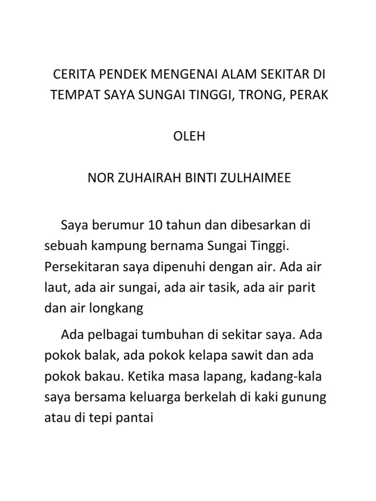 Cerpen Alam Sekitar Pdf