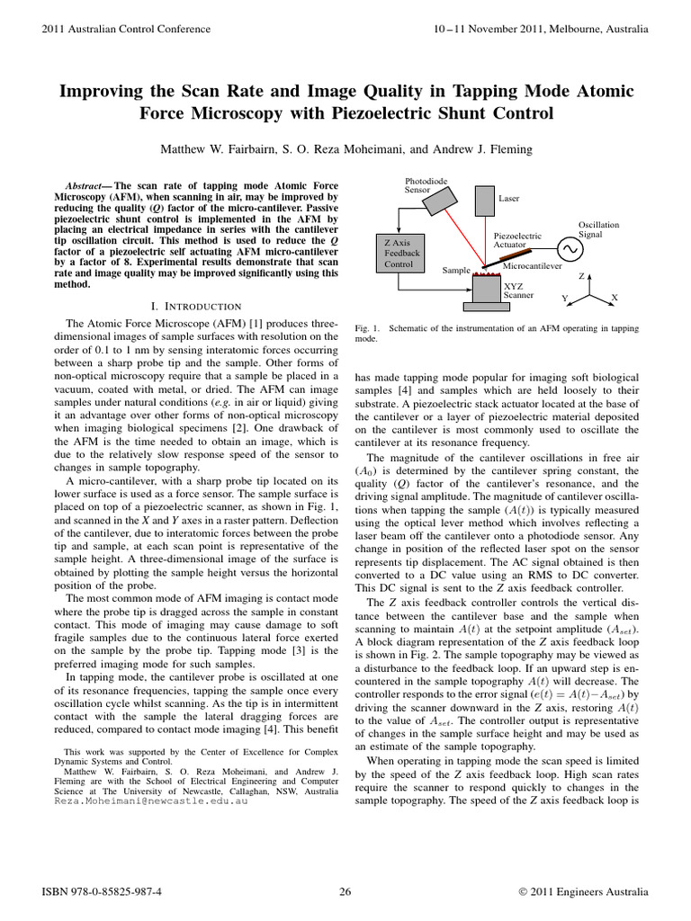 Enhancing AFM Tapping Mode Performance | PDF | Atomic Force Microscopy ...
