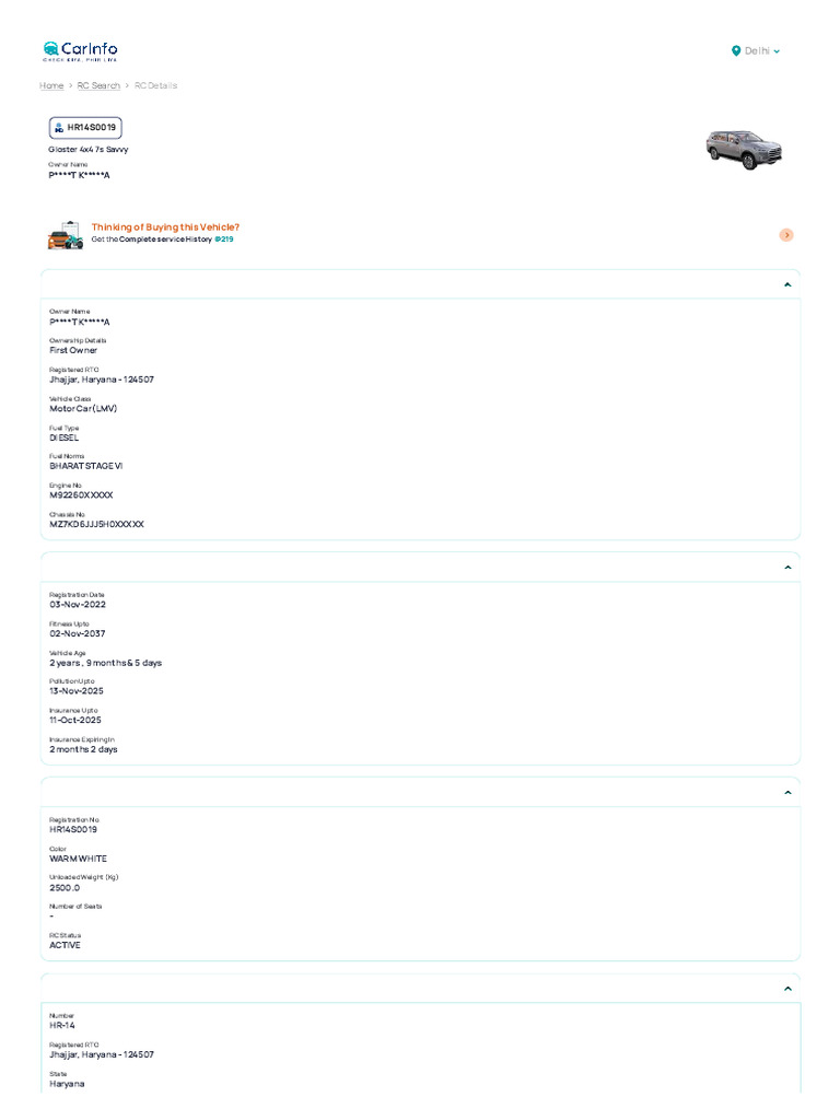 Car Info | PDF
