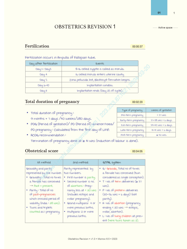 OBG Revision E6.5 | PDF | Miscarriage | Human Chorionic Gonadotropin