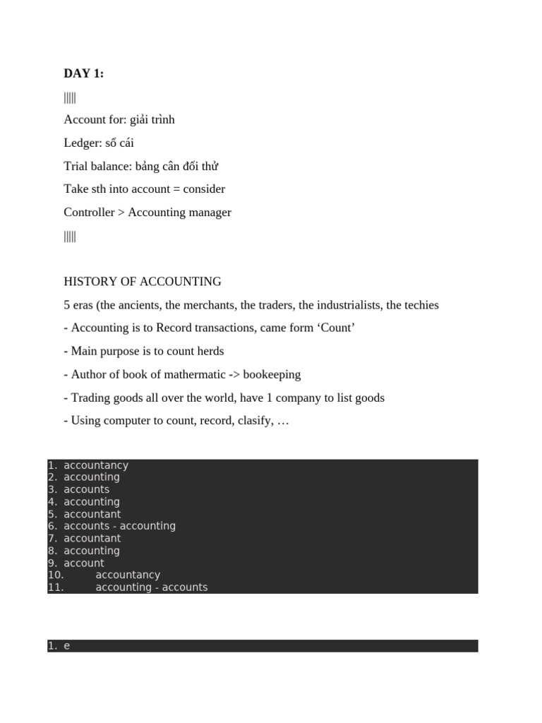 Overview of Accounting Fundamentals | PDF | Bookkeeping | Debits And ...