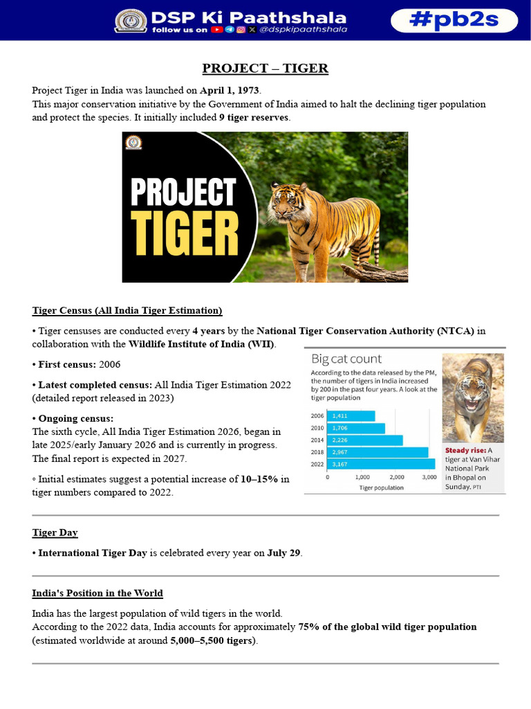Project Tiger | PDF