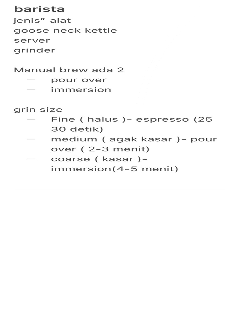 Coffee Brewing Techniques and Espresso Guide | PDF