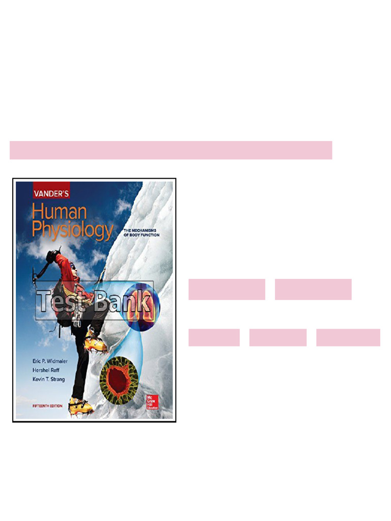 Vanders Human Physiology The Mechanisms of Body Function 15th Edition ...