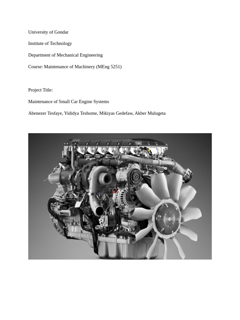 Maintenance of Engines | PDF | Internal Combustion Engine | Diesel Engine