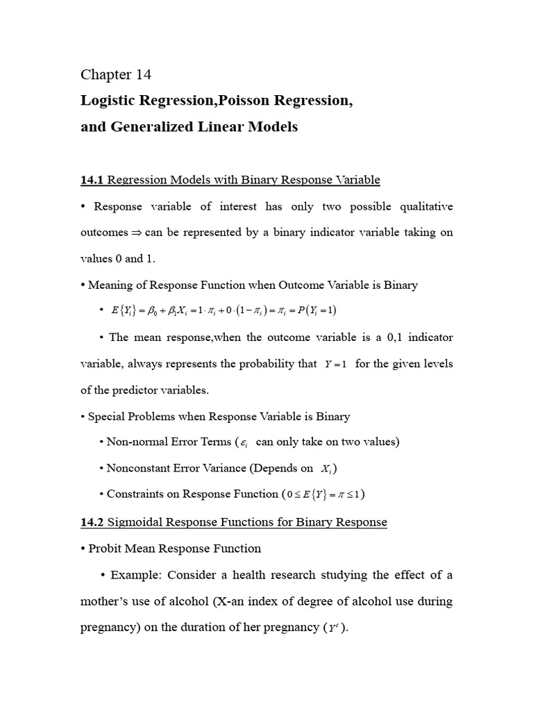 Chapter 14 | PDF | Linear Regression | Logistic Regression
