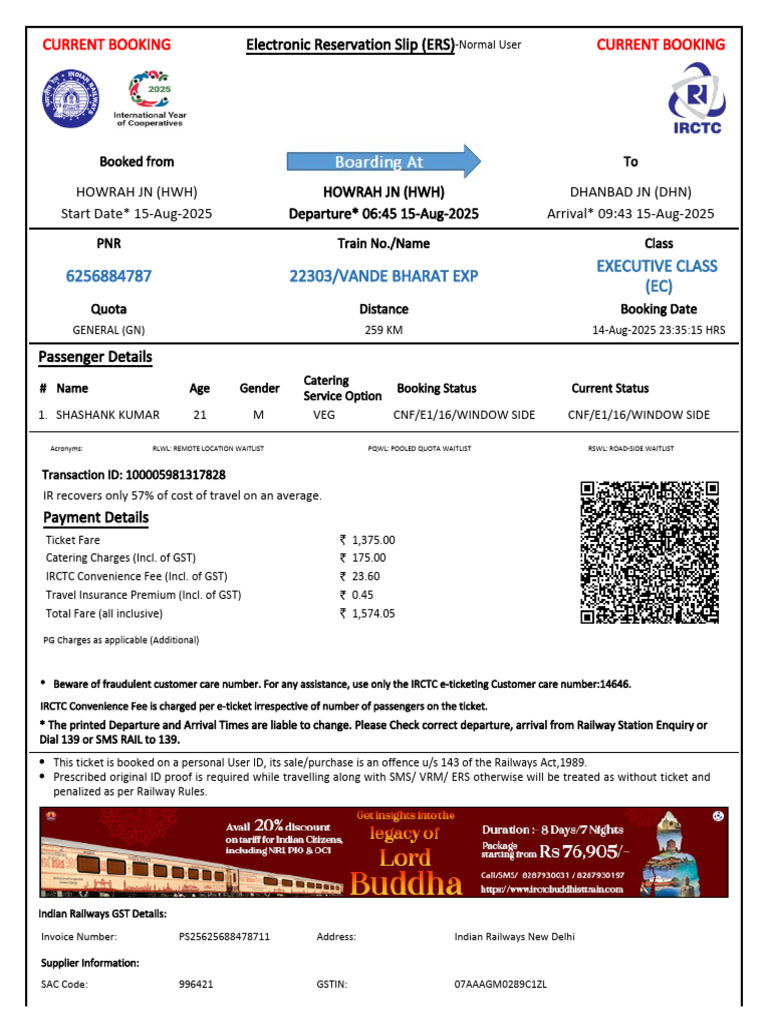 Ticket_6256884787 | PDF | Identity Document | Payments