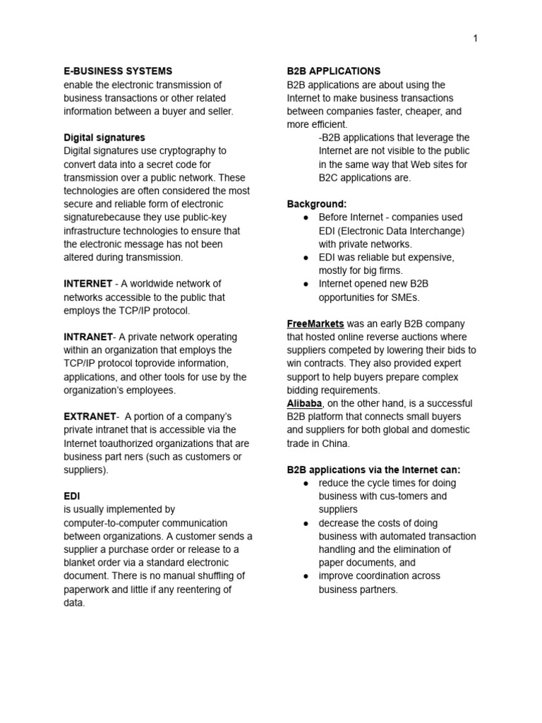 Ais3 Lesson7 e Business Systems.pdf | PDF | Computer Network | Sales