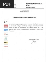 CO456 Classificacoes Futebol 11 Nao Profissional