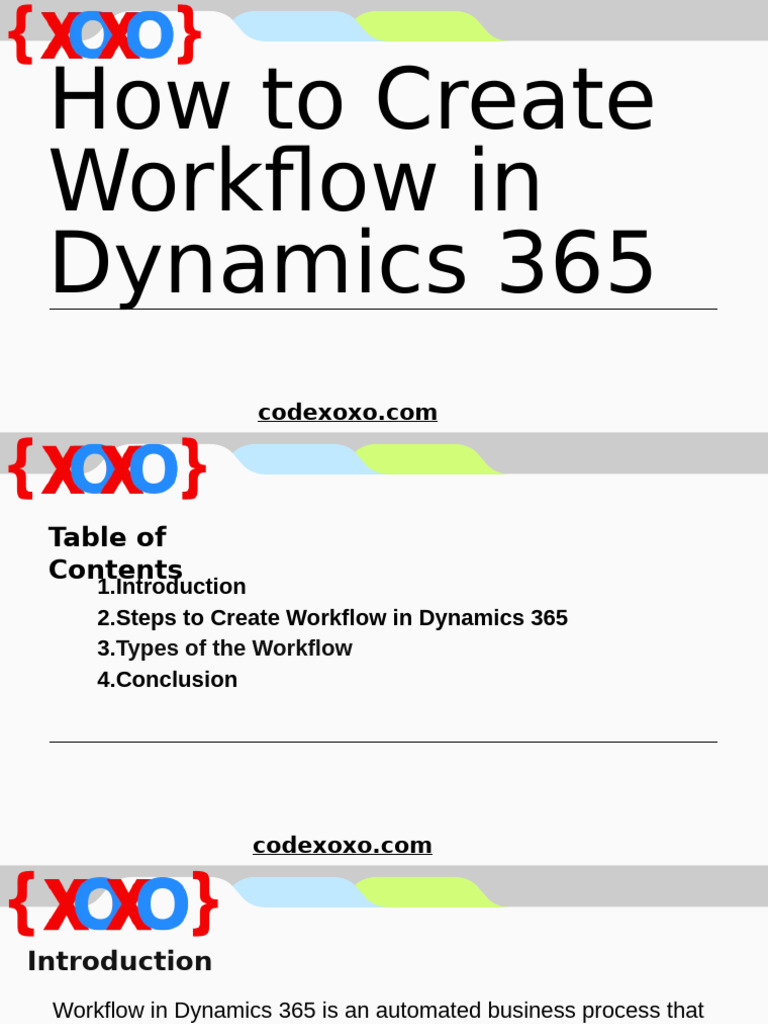 How To Create Workflow in Dynamics 365 | PDF
