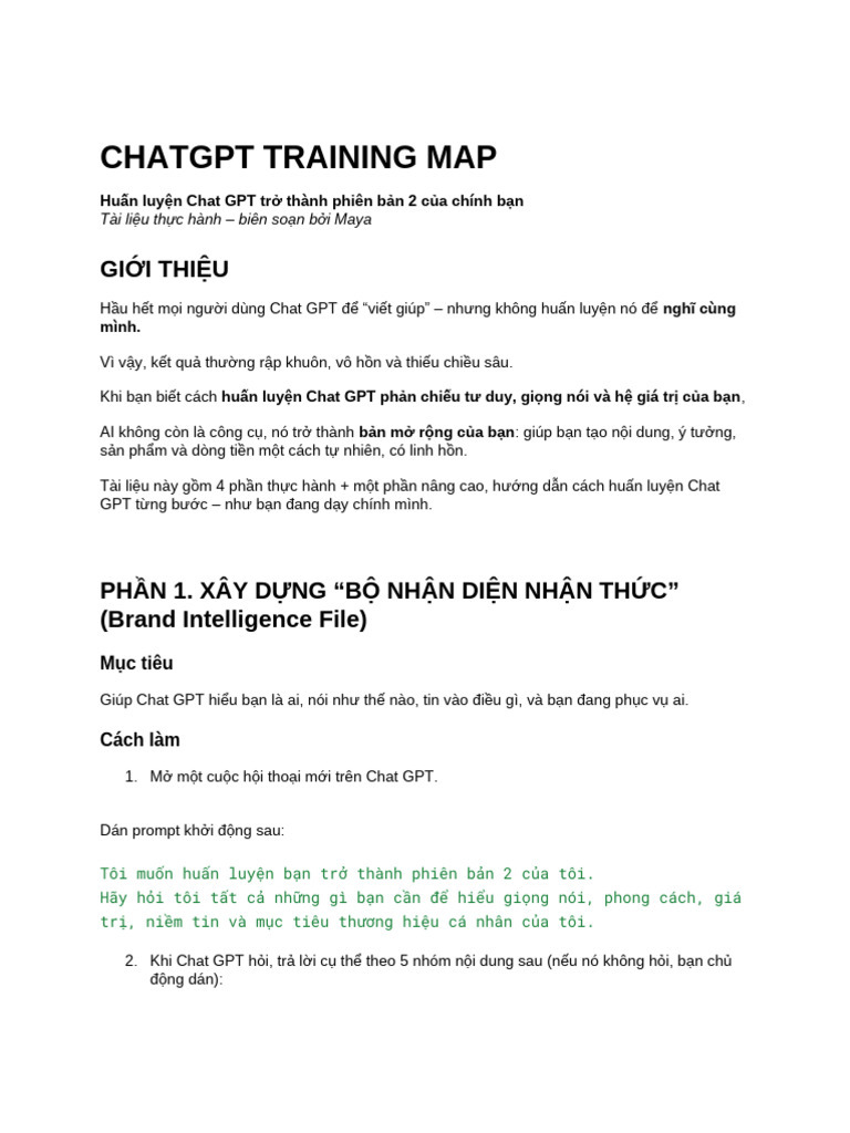 Chatgpt Training Map | PDF