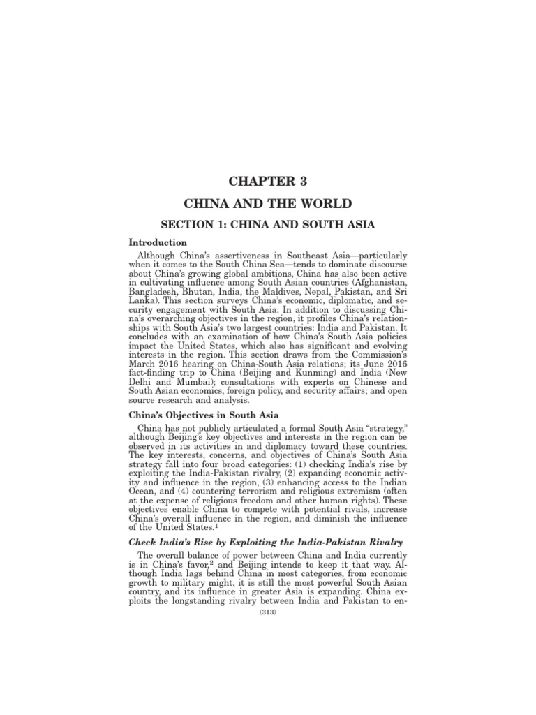 China's Influence in South Asia | PDF | South Asia | Tibet