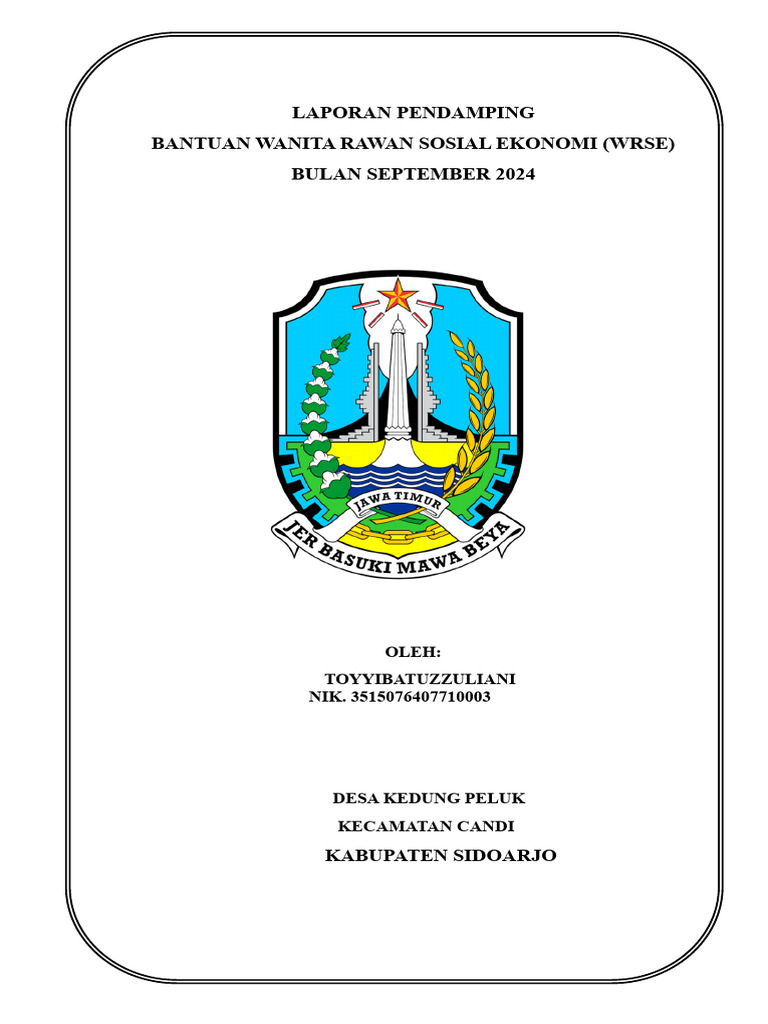 Laporan Pendamping WRSE September 2024 | PDF