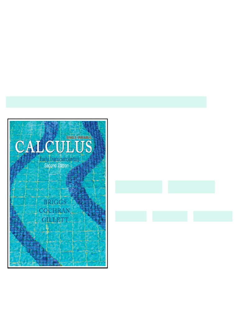 Solution Manual for Single Variable Calculus: Early Transcendentals, 2 ...