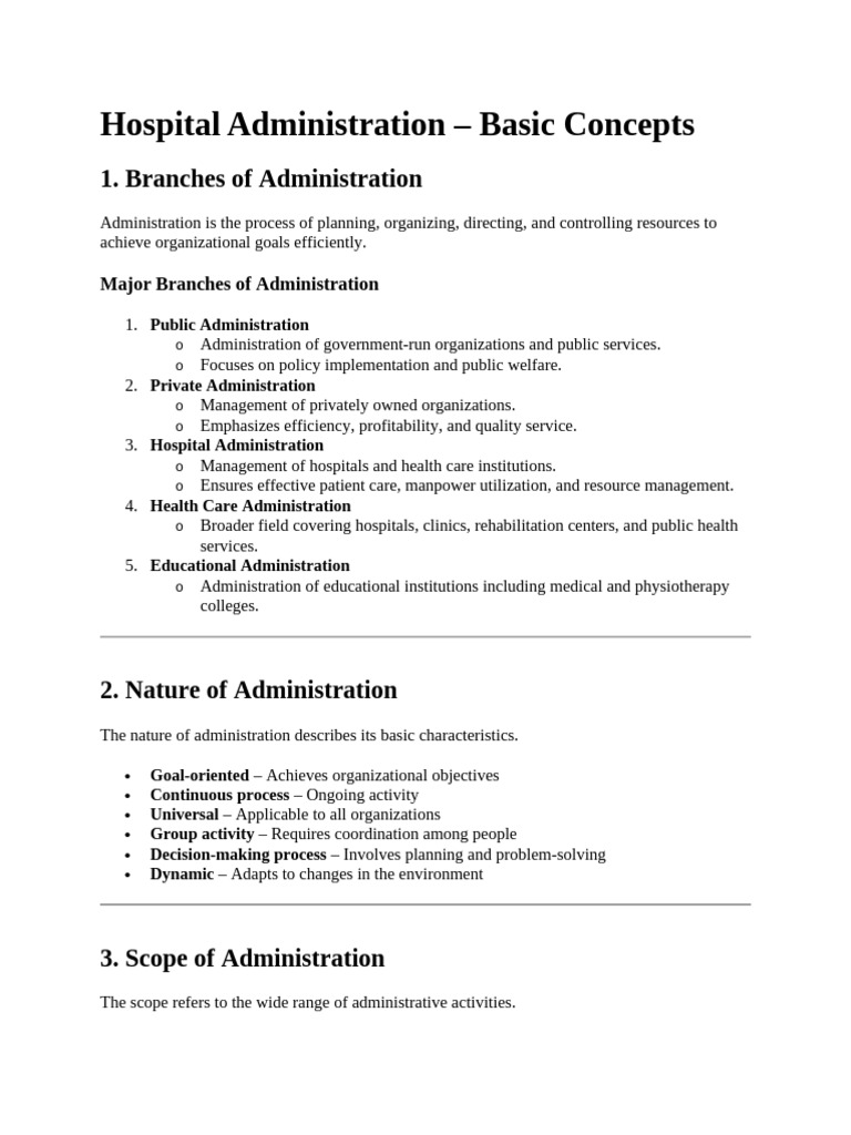 Essentials of Hospital Administration | PDF | Health Care | Physical ...