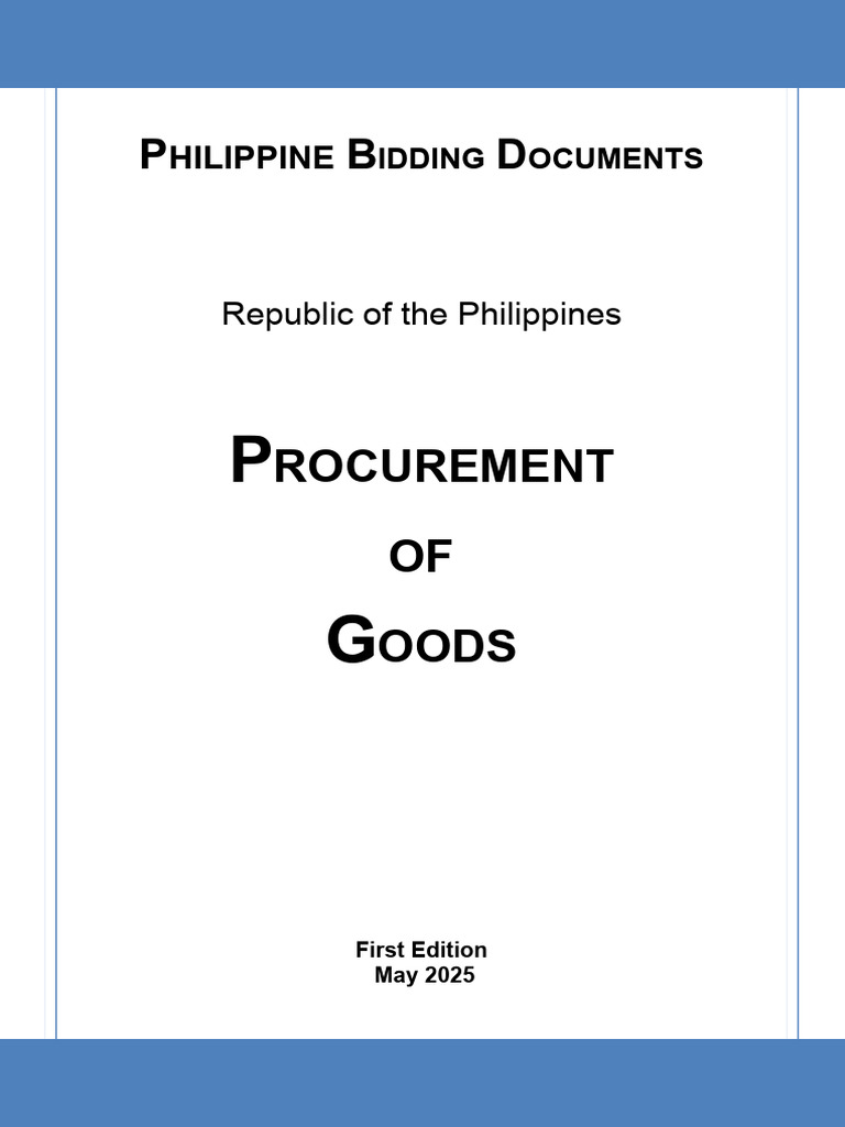 Philippine Bidding Documents for Goods | PDF | Joint Venture | Business