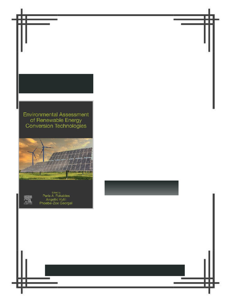 Environmental Assessment of Renewable Energy Conversion Technologies ...