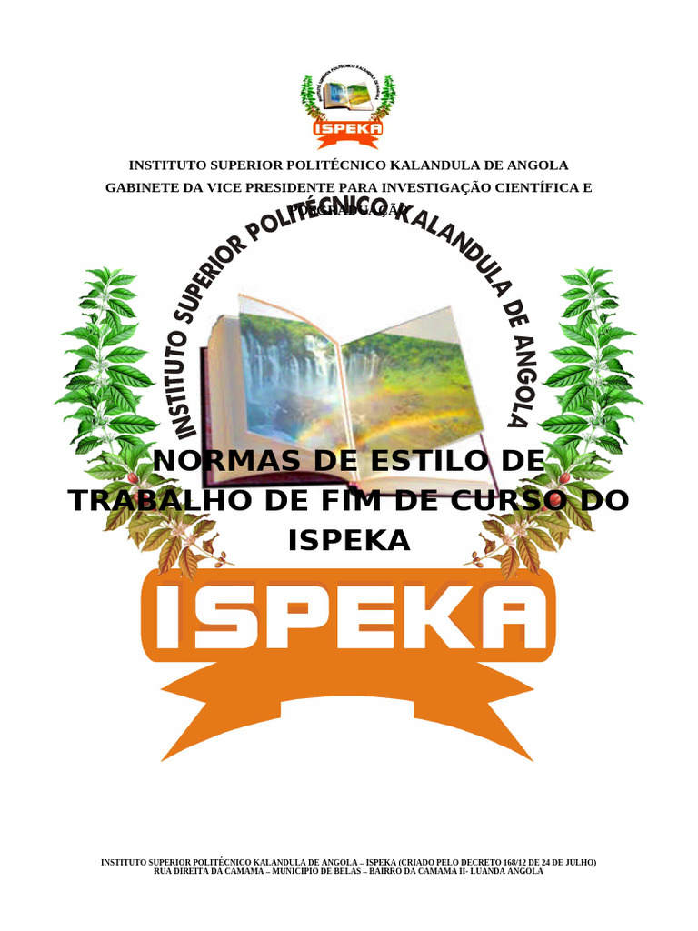 Normas de Estilo para Monografias ISPEKA | PDF | Caixa alta e caixa ...
