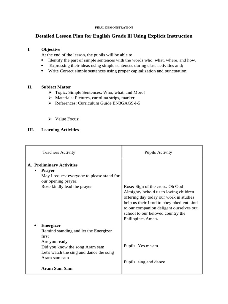 419545617-Explicit-Instruction-Lesson-Plan | PDF