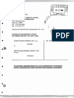 Rowe Entertainment v. William Morris Agency Et Al. (98-8272) - Plaintiffs' Opposition To Defendants' Motion For Summary Judgment (Includes Partial Testimony of Bill Cosby) (April 24, 2003)