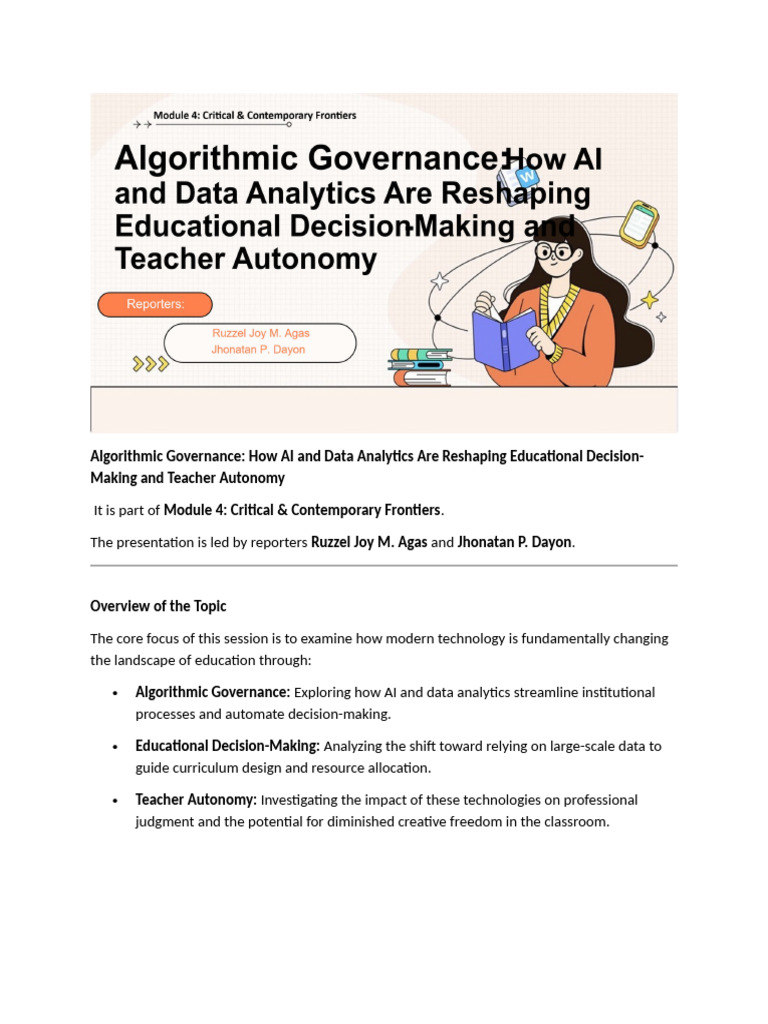 AI's Impact on Education Governance | PDF | Artificial Intelligence ...