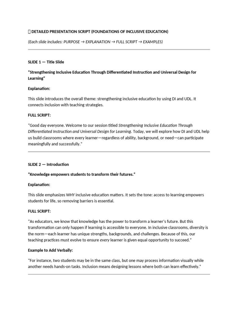 Inclusive Education Strategies Explained | PDF | Inclusion (Education ...