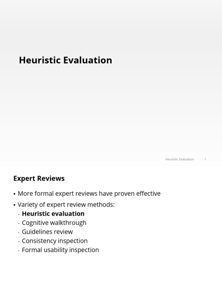 Heuristic Evaluation for Usability Testing | PDF | Usability | Software
