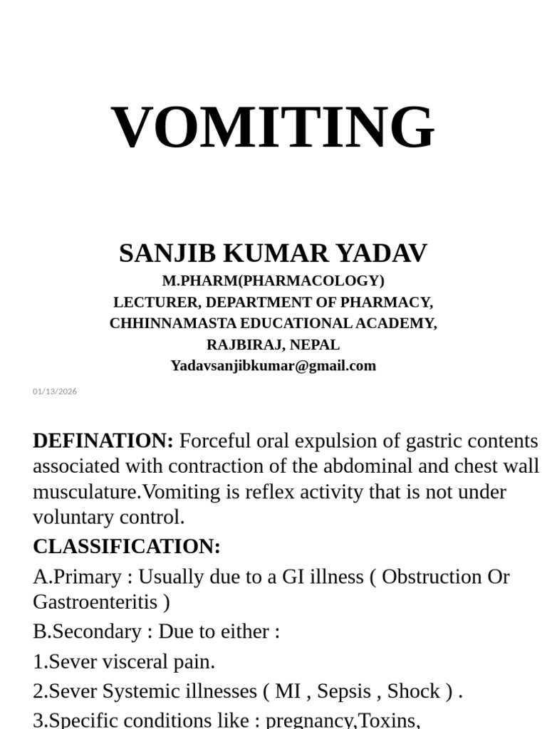 vomiting | PDF