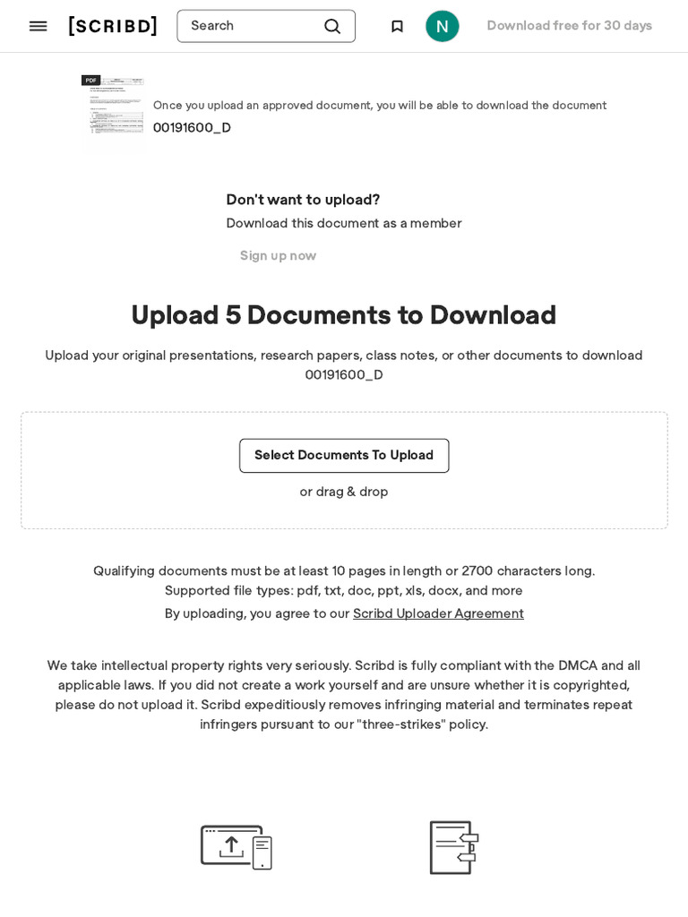 Upload and Download Documents on Scribd | PDF | Scribd