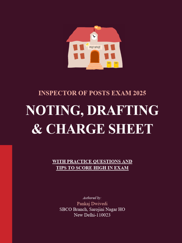 IPO Exam - Noting, Drafting & Charge Sheet | PDF | Expense | Memorandum