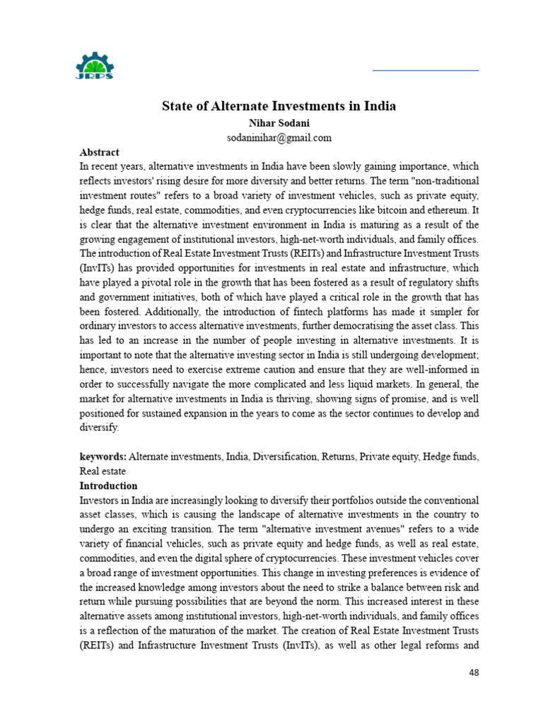 growth-of-alternative-investments-in-india-pdf-finance-money