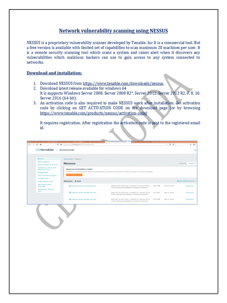 NESSUS Vulnerability Scanning Guide | PDF | World Wide Web | Internet & Web