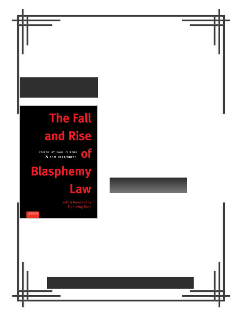 The Fall and Rise of Blasphemy Law 1st Edition Paul Cliteur ebook early ...