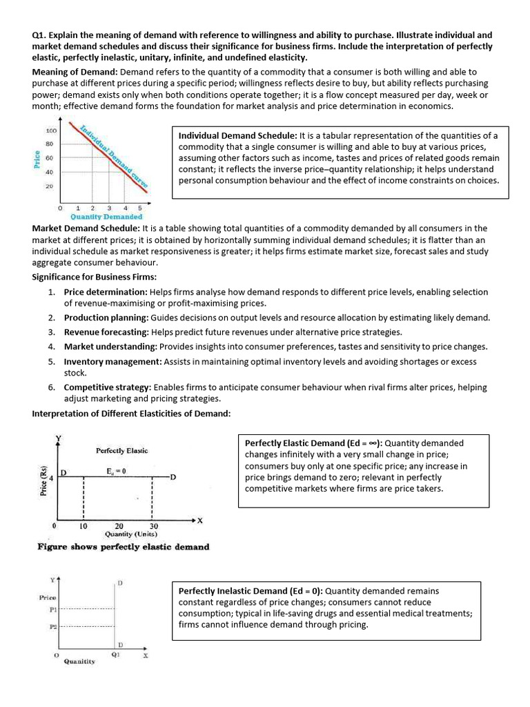 Understanding Demand and Elasticity Concepts | PDF | Demand ...