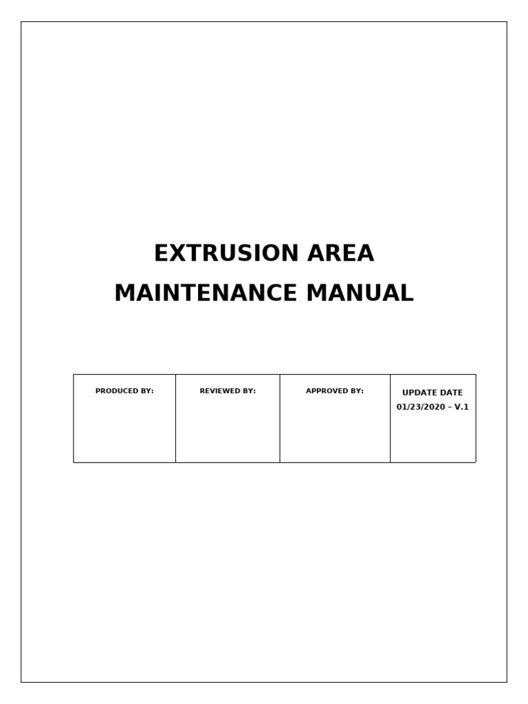 Extrusion Area Maintenance Guide | PDF | Gear | Extrusion