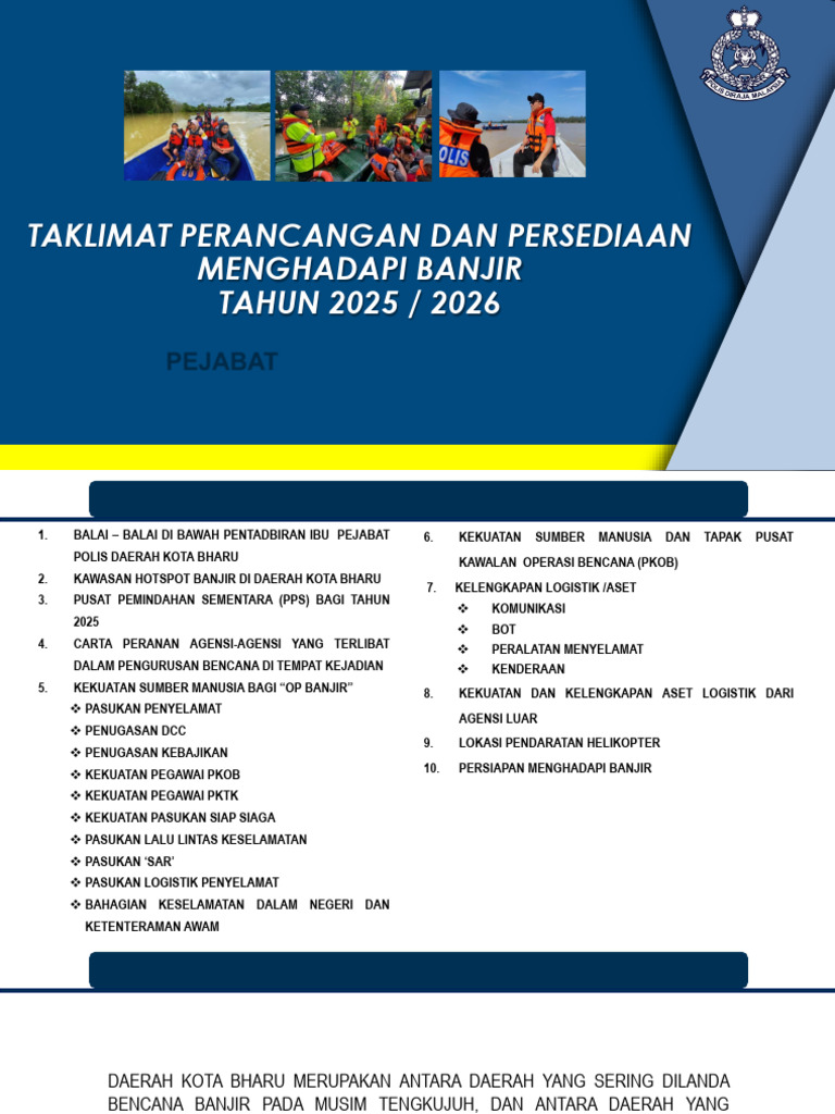 PDRM - Slide Banjir 11-09-2025 | PDF