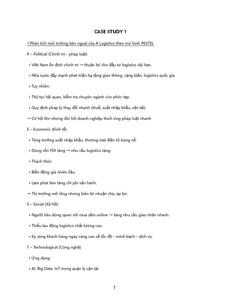 Case Study Nhóm 6 | PDF