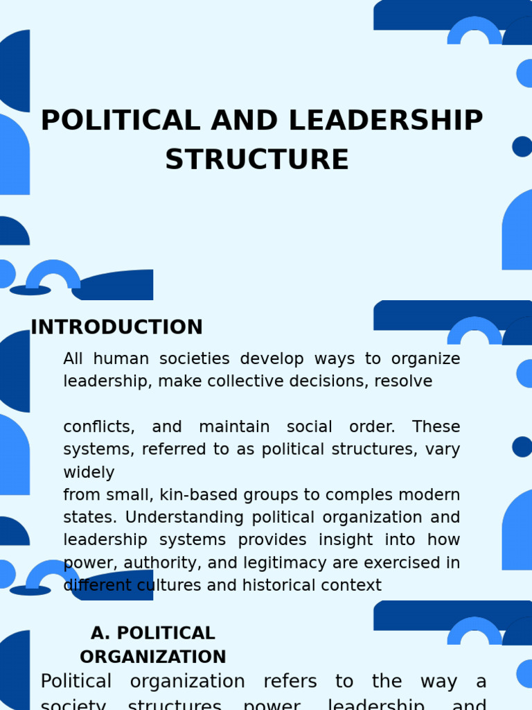 Political and Leadership Structures | PDF | Tribe | Society