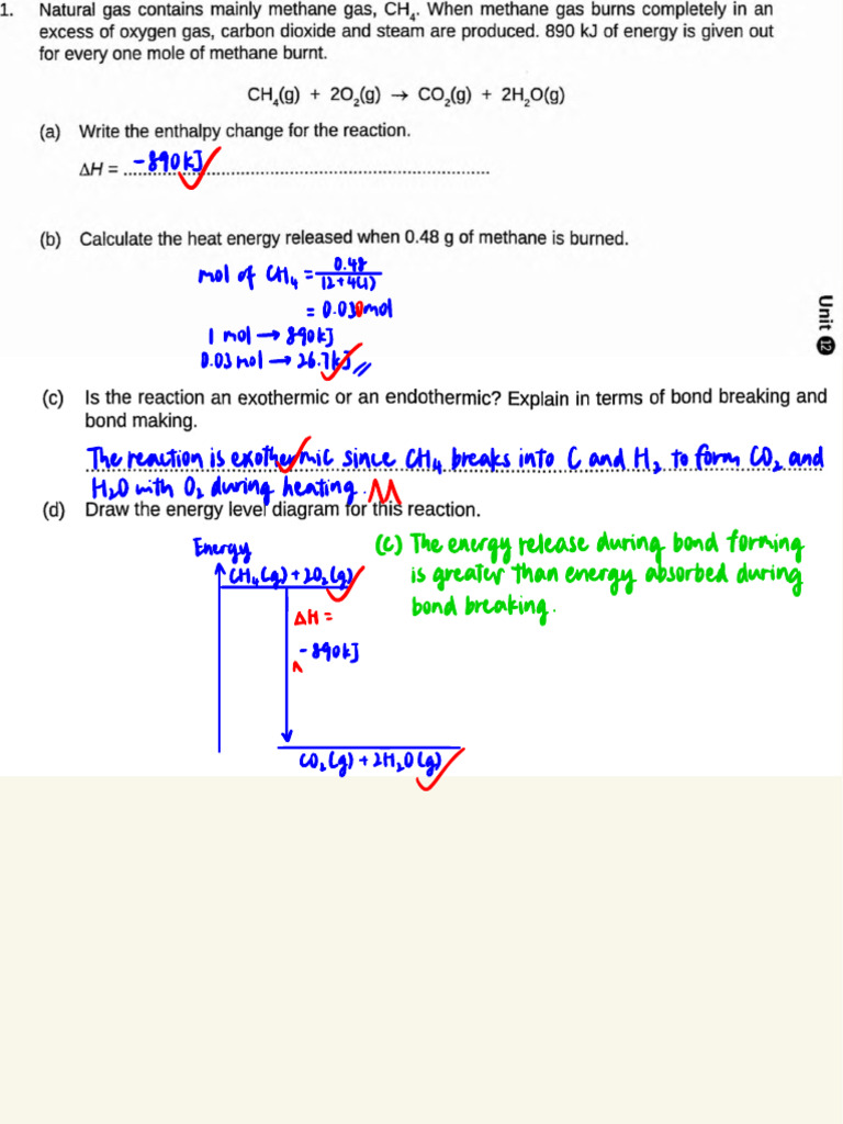 Energetics Practice Qns 2 | PDF