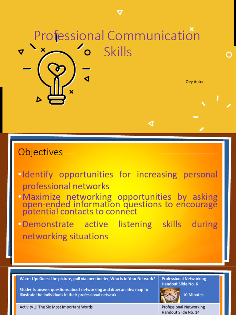 Mastering Professional Networking Skills | PDF | Conversation ...