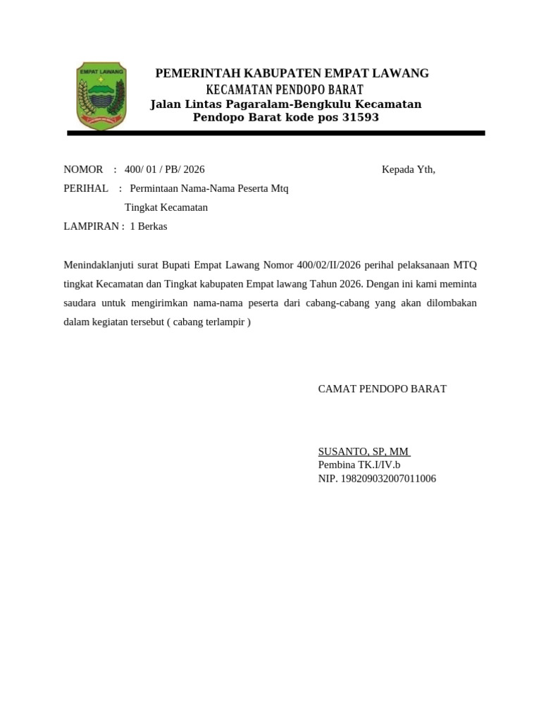 Surat MTQ | PDF