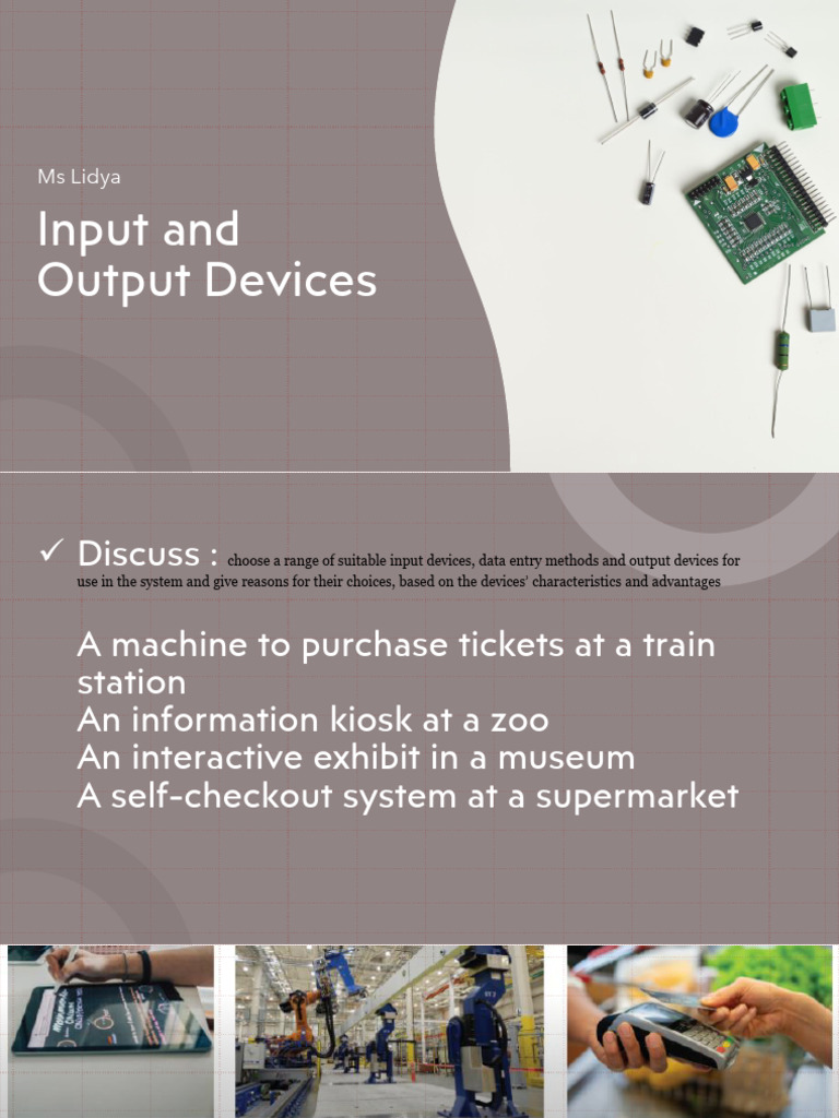 Input and Output Devices Overview | PDF | Printer (Computing ...