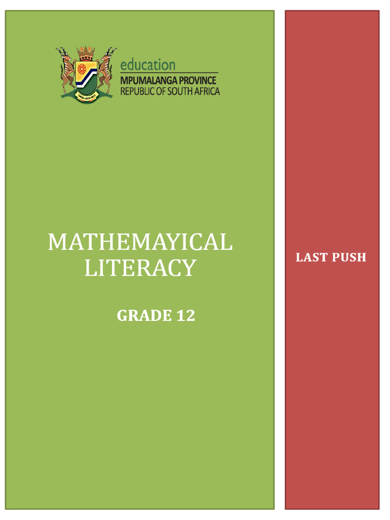 Grade 12 Mathematical Literacy Revision Booklet | PDF