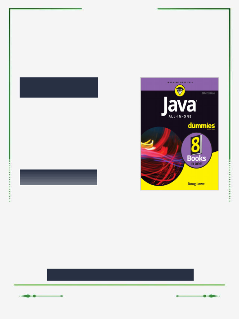 Java All in One For Dummies Fifth Edition Doug Lowe eBook signature ...
