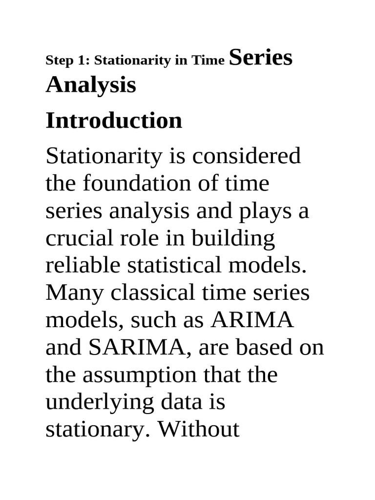 Time Series | PDF | Stationary Process | Time Series