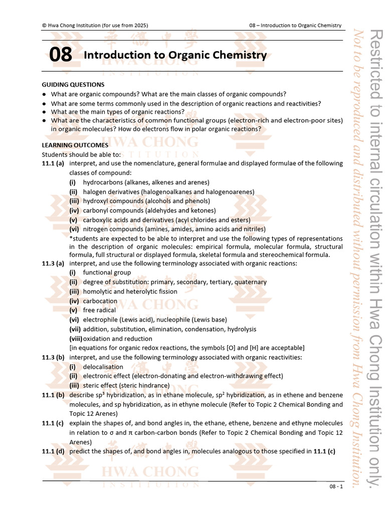 Introduction to Organic Chemistry Concepts | PDF | Chemical Reactions ...