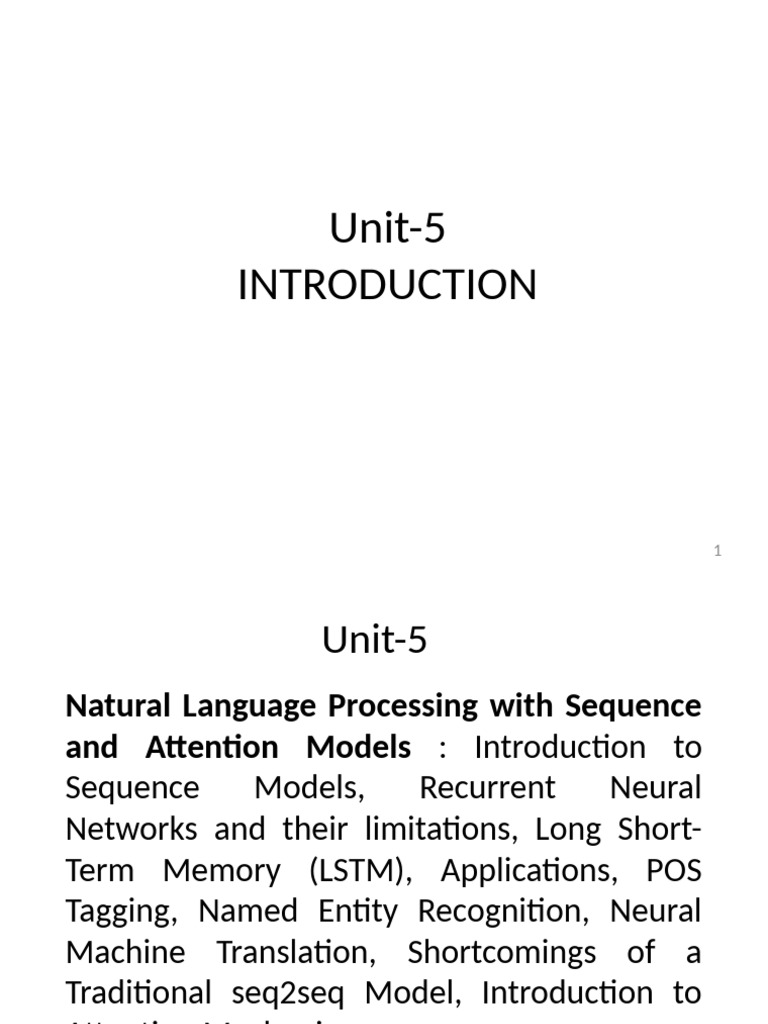NLP Sequence Models and Attention Mechanism | PDF | Algorithms ...