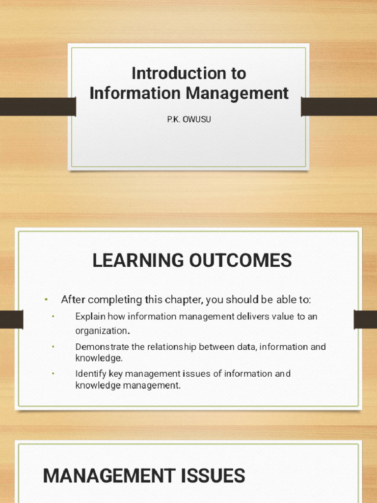 Introduction To Information Management - Phoenix | PDF
